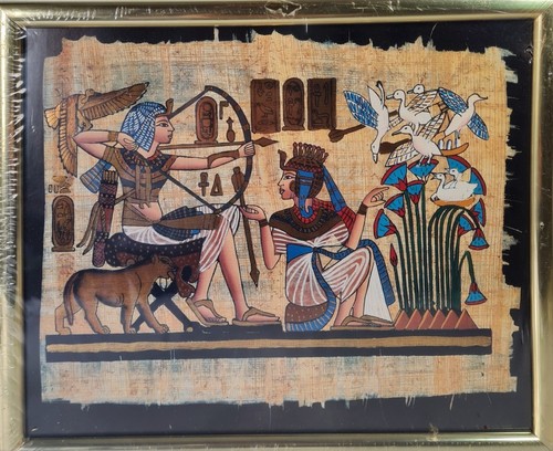 Papyrusbild aus ägypten - papyrusbild,